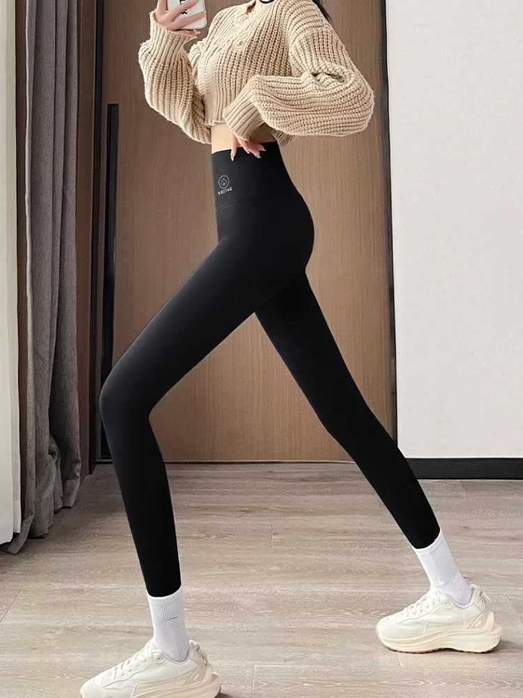 Seamless Leggings for Women Shark Pants Plush Autumn Winter Slim New Oversized Thin Thickened Yoga Pants Womens Warm LeggingsX240914