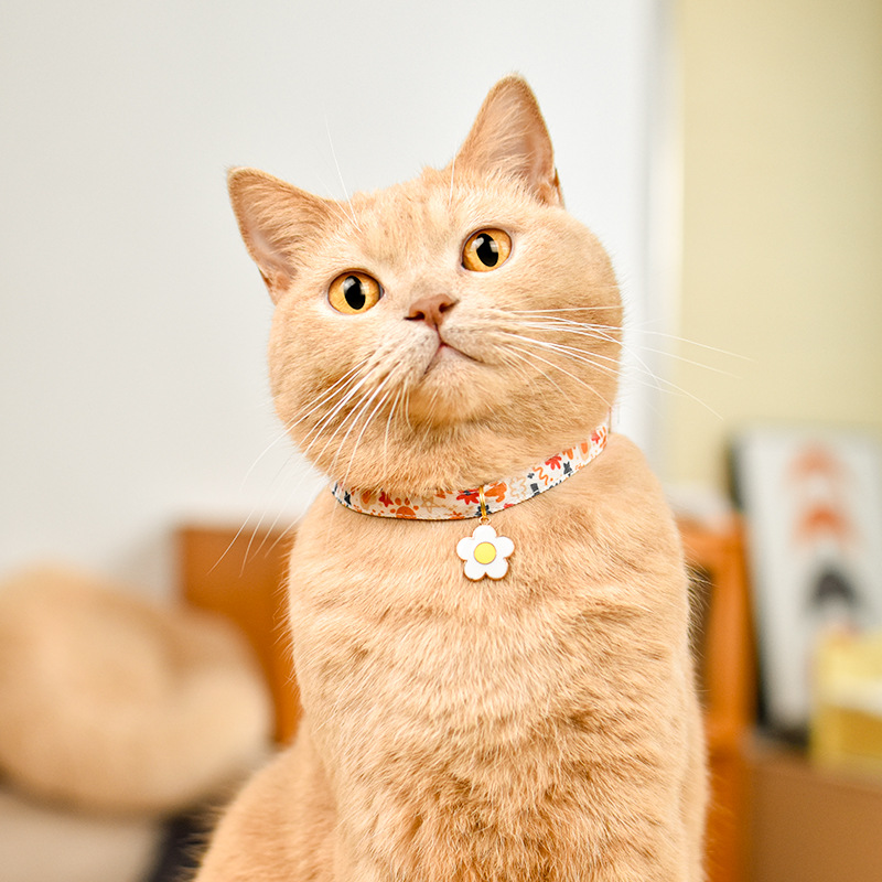 Cat Collar Adjustable Kitten Collar with Beautiful Print and Quick Release Pet Collars Suitable for Cats and Puppies Accessories