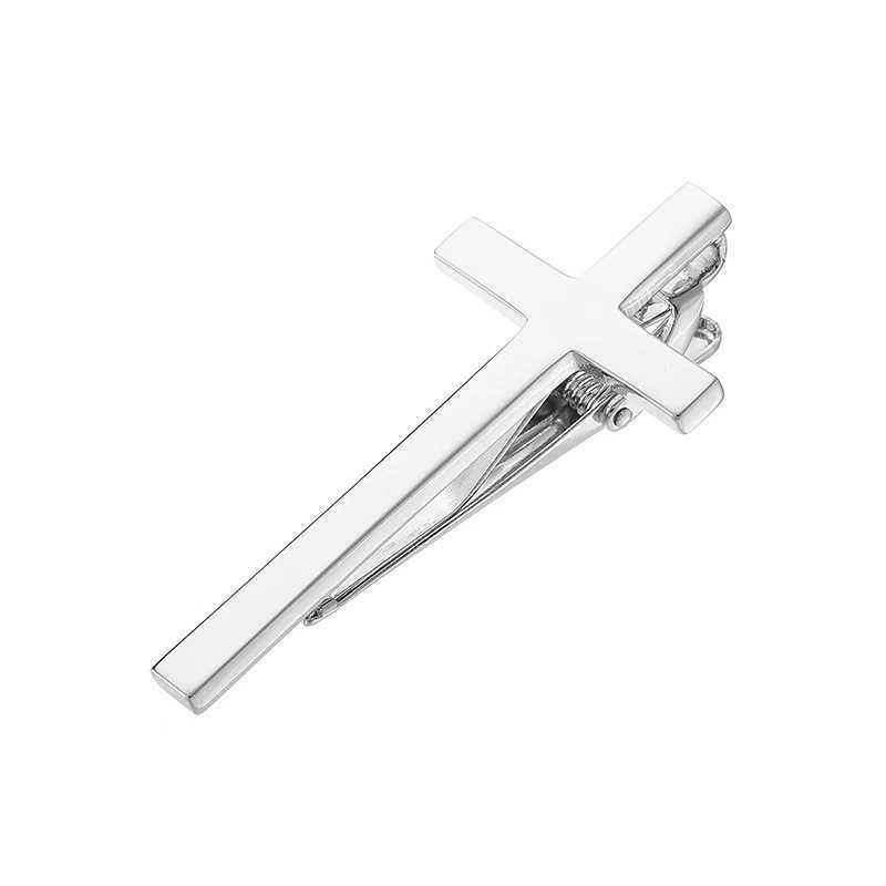 High quality cross tie clip with brand new brass material design fashionable mens wedding accessories tie clipX240914