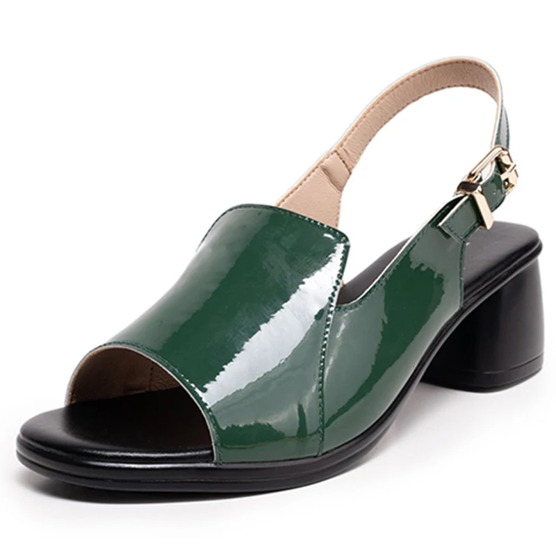 Women Sandals High Heel Summer New Patent Leather Ladies Sandals Large Size 35- 42 Platform Women Shoes women sandals