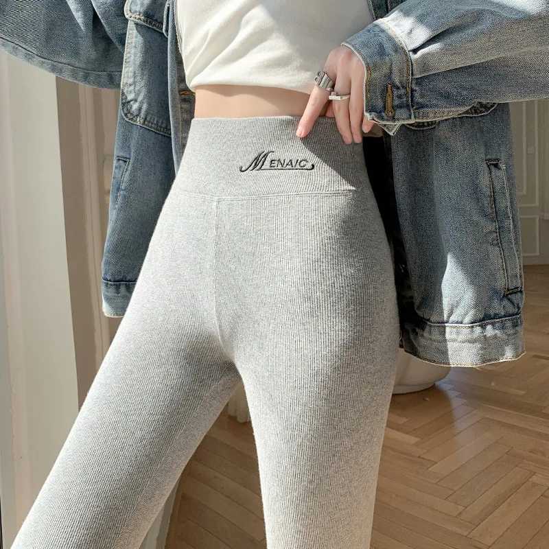 Winter Women Warm Thicken Lambwool Leggings Fleece Lined Thermal Ankle-Length Sexy Hight Waist Skinny Fitness PantsX240914
