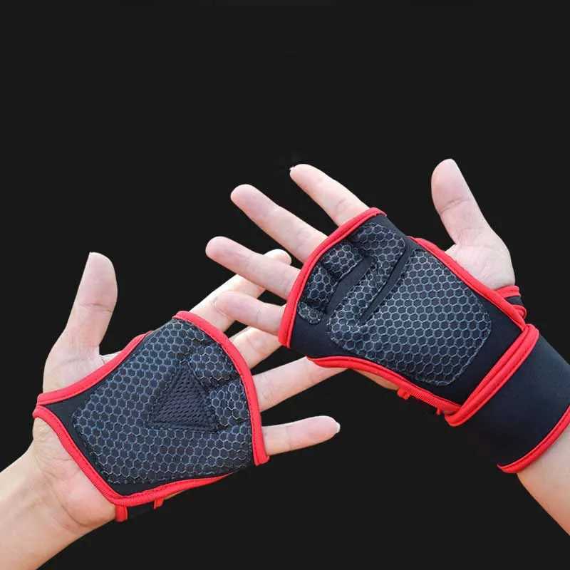 Cycling gloves Weightlifting Training for Men Women Fitness Sports Body Building Gymnastics Gym Hand Wrist Palm Protector Gloves Y240914