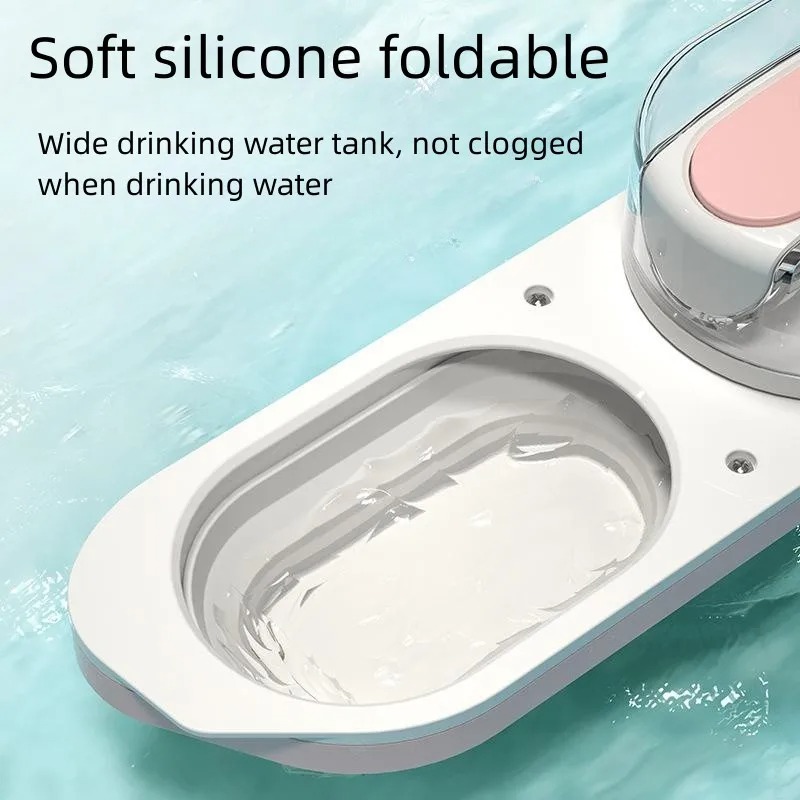 free shipp ing Por tab l e Outdoor Accompanying Pet Walking Drink Travel Fold Water Bott l e Cat Drinking Bowl Dog Supplies