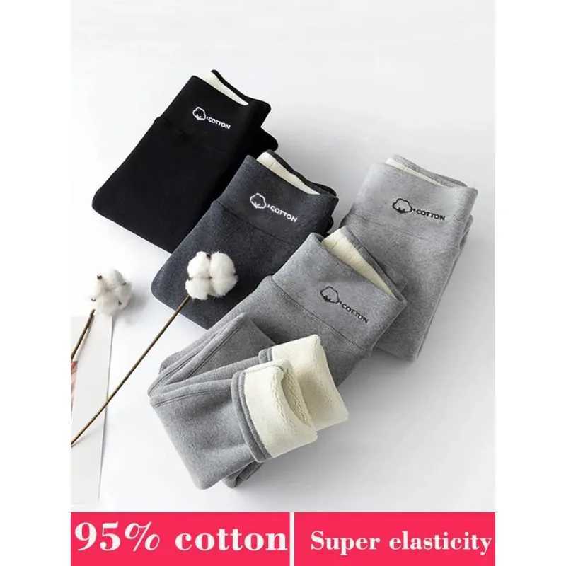 Women Leggings Winter Lamb Cashmere Warm Leggings with Fleece Slim Cotton Velvet Thermal High Waist Butt Lift Elastic TightsX240914