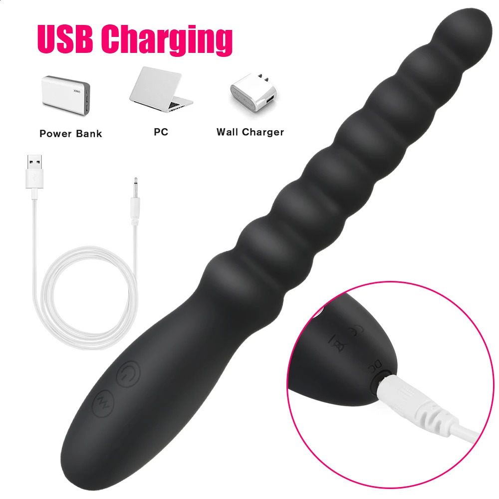 20cm Stick Vibrators For Women Nipple Clit Stimulator Vaginal Plug Anal Beads Dildo Female Masturbator Sex Toys Men Erotic Goods 240914
