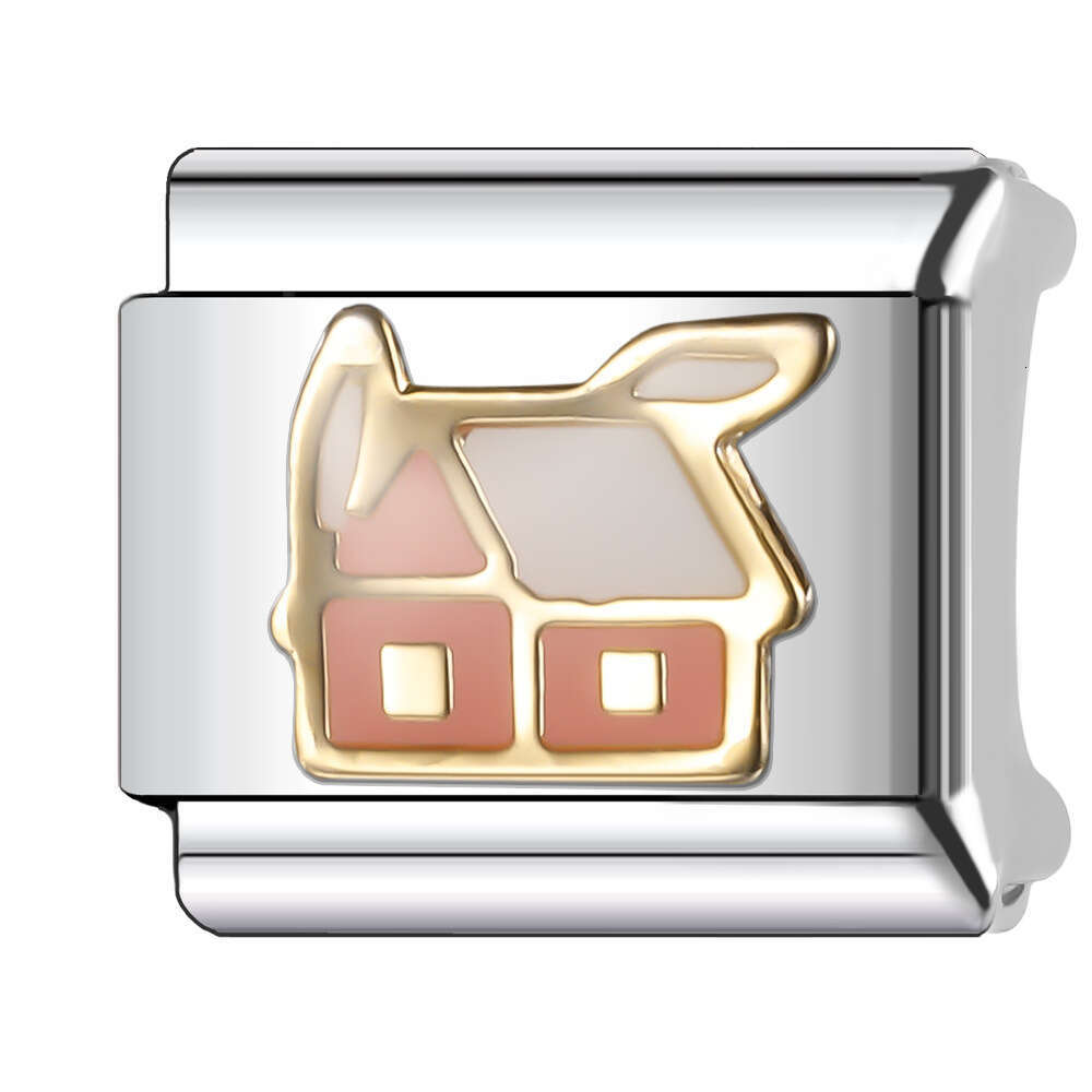 New Women's Gift Angel Letter Bead Italian Charms Links Bangle Beads Fit 9mm Stainless Steel Bracelet Making DIY For Women Fashion Jewelry