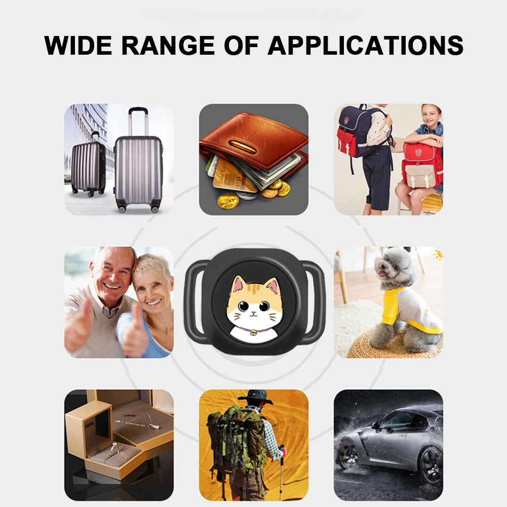 Real-time Tracking Dog Cat Collar Find Device Waterproof Smart Activity Tracker for Dogs Cats Kids Pets Keychain Wallet Luggage
