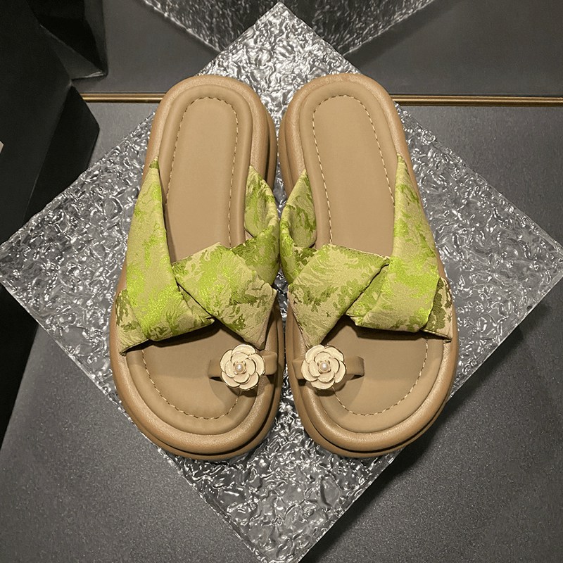 Slippers Ladies flat sandals Women Platform Shale Beach 2025 Sabot Autumn Slides Shoes Summer Clogs Woman Female Slipper dh605855