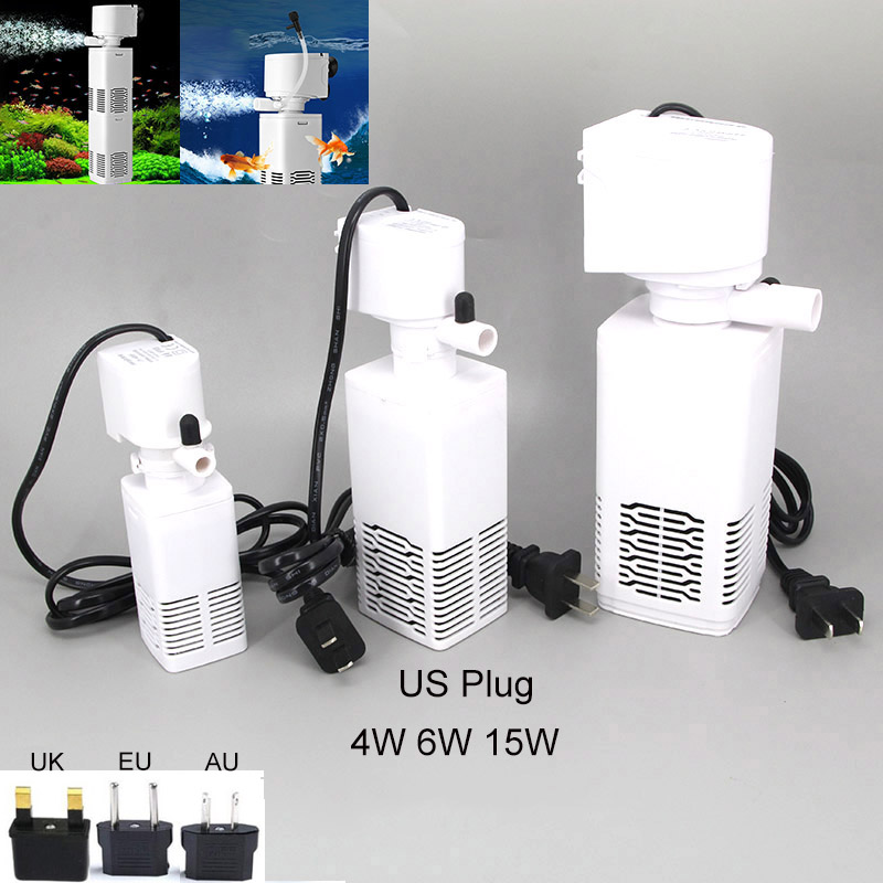4 in 1 Aquarium Filter Pump Silent Fish Tank Submersible Air Oxygen Aerator Aquarium Water Changer Pump Wave Maker 220v AC m20