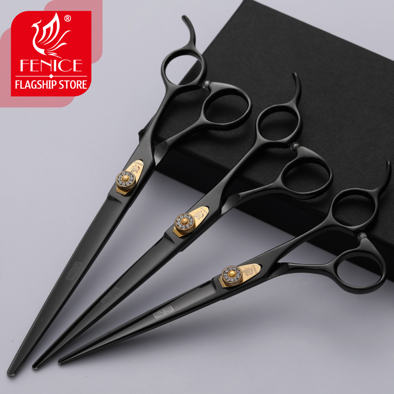 Fenice 7/7.5/8 inch Professional Pets Grooming Tools Cutting Scissors Dog/Cat Hair Cutting Shears Straight Scissors