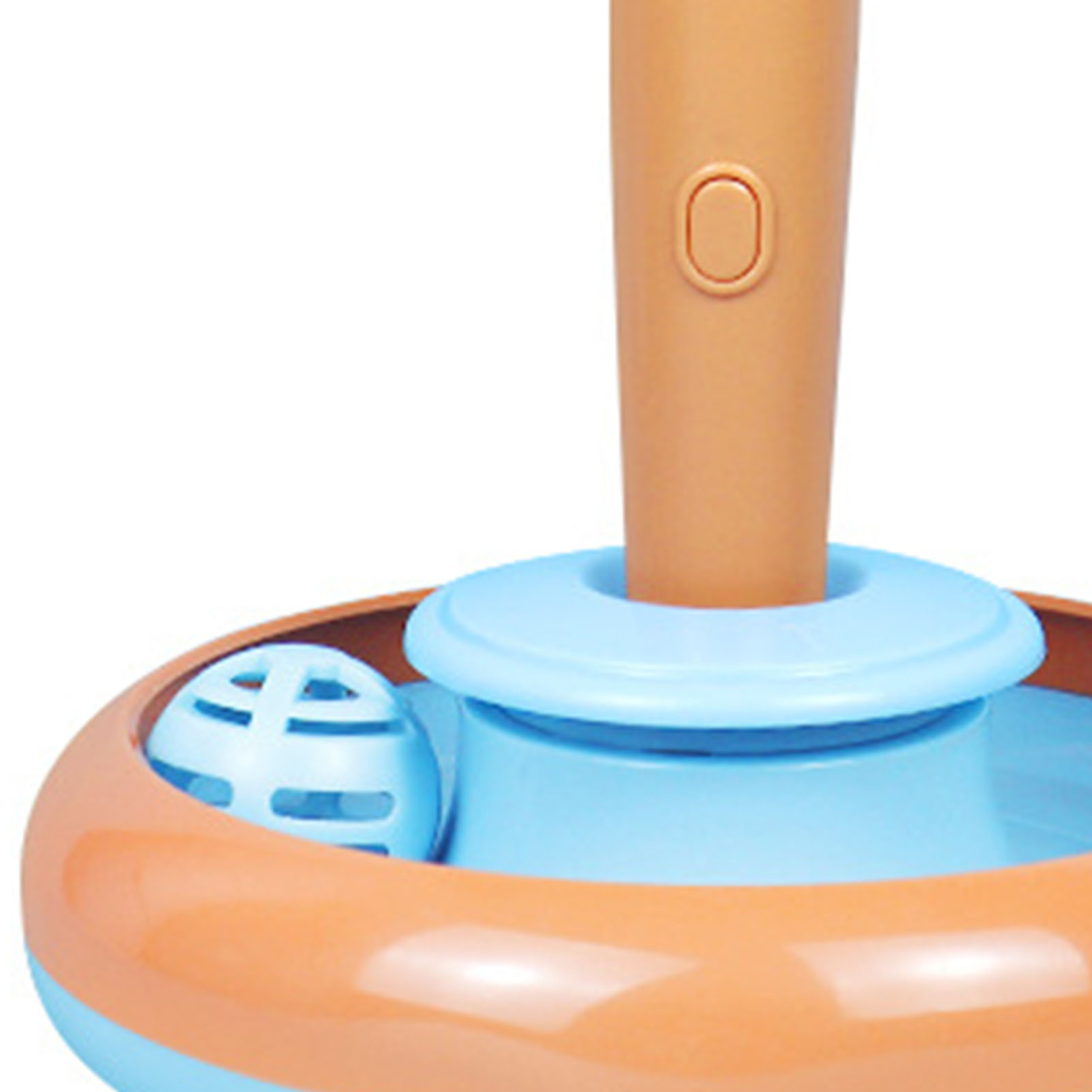 Cat Feather Toy Automatic 360 Degrees Rotating Bell Ball Stable Base Standing Cat Teaser For Family Indoor