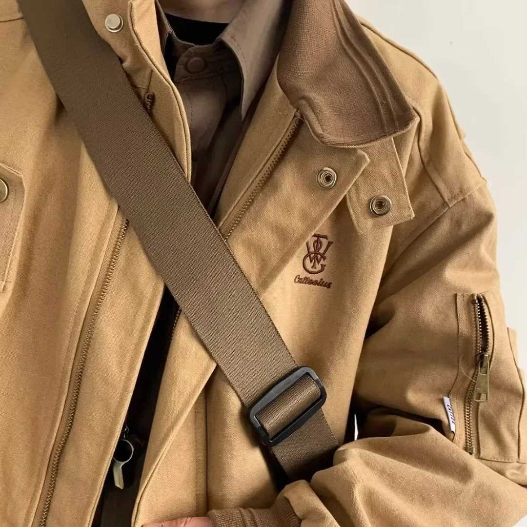 Japanese retro embroidery design loose womens jacket new spring summer autumn style colorful square flying suit jacket W240914