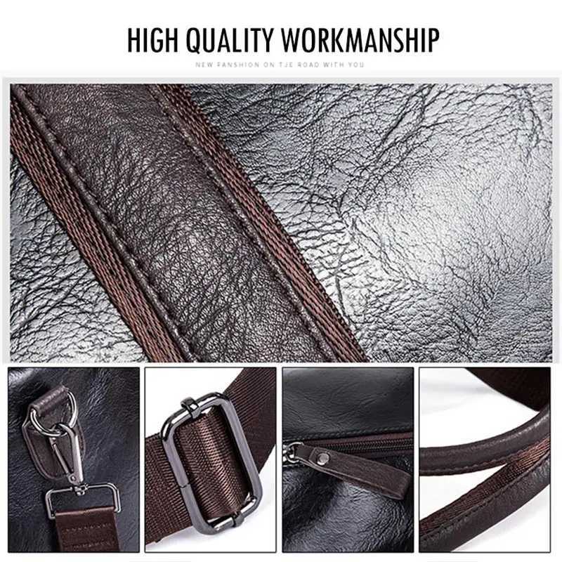 Pu Leather Travel Luggage Bag Handbag Sports Gym Men for Yoga Soft Black Sport Fitness Male Shoulder Weekend Daily 240914