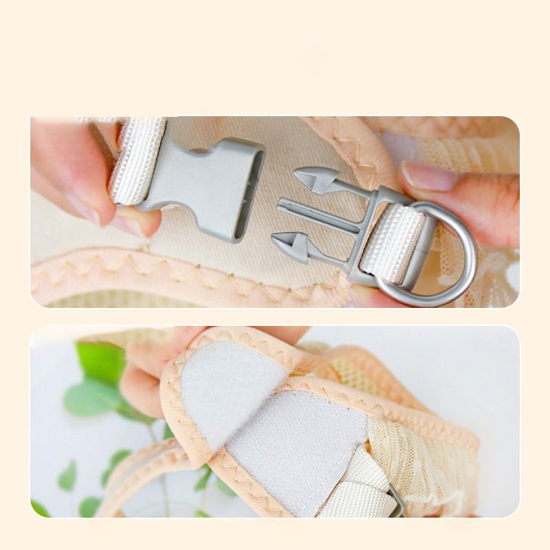 Dog Harness and Leash Set Mesh Pet Harness with 120cm Leash and Flower Lace Decoration Suitable for Cats and Puppies Accessories