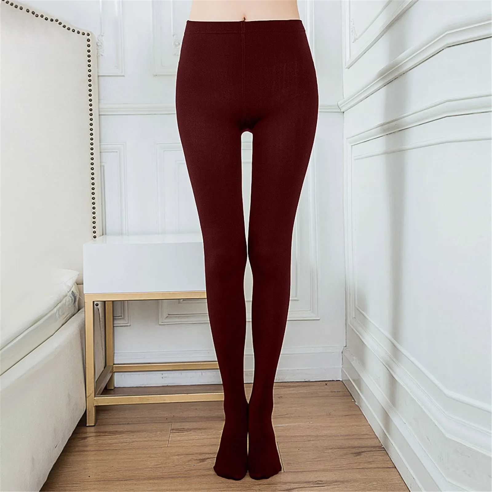 Women Casual Solid Plus Velvet Leggings Splice Pants Slim Elasticity Exercise Fitness Pants Trousers 2025 Casual Warm WearX240914