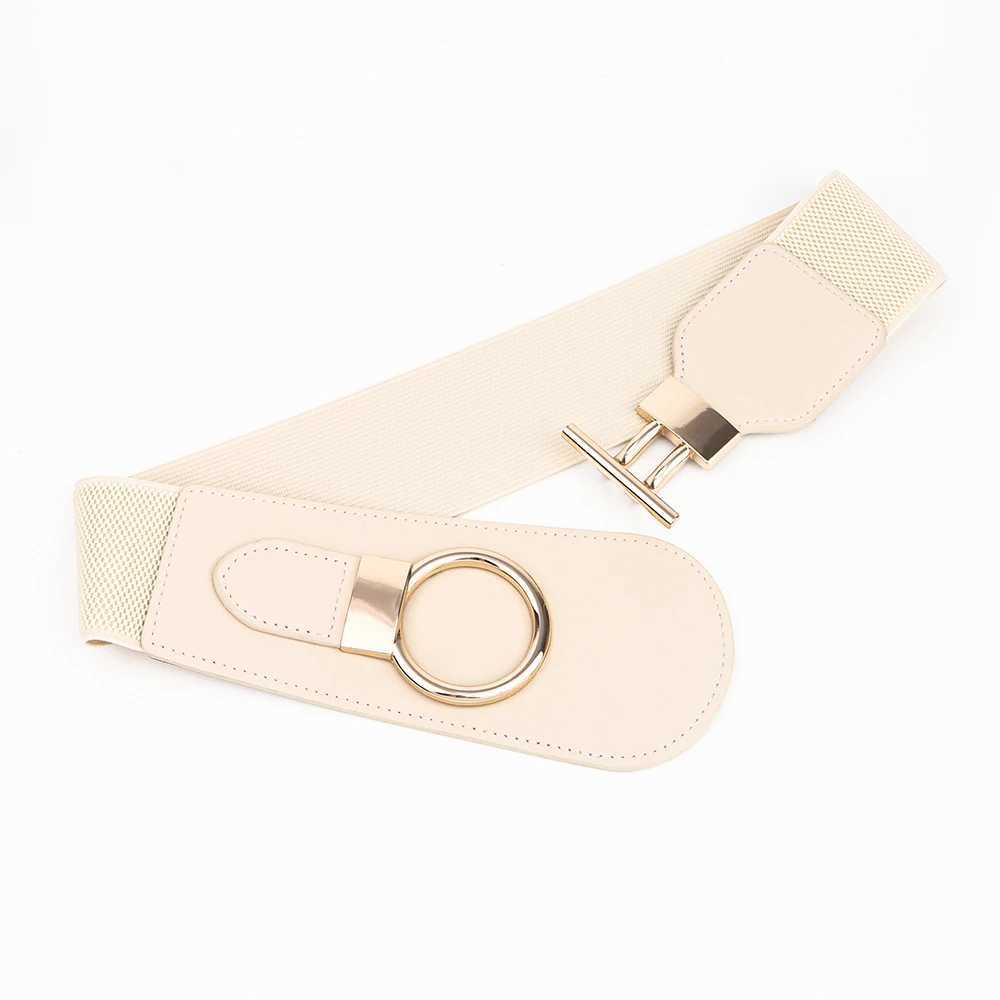 Luxury ladies wide belt elastic vintage buckle leather wide fashion wild pin buckle womens belt waist seal beltX240914