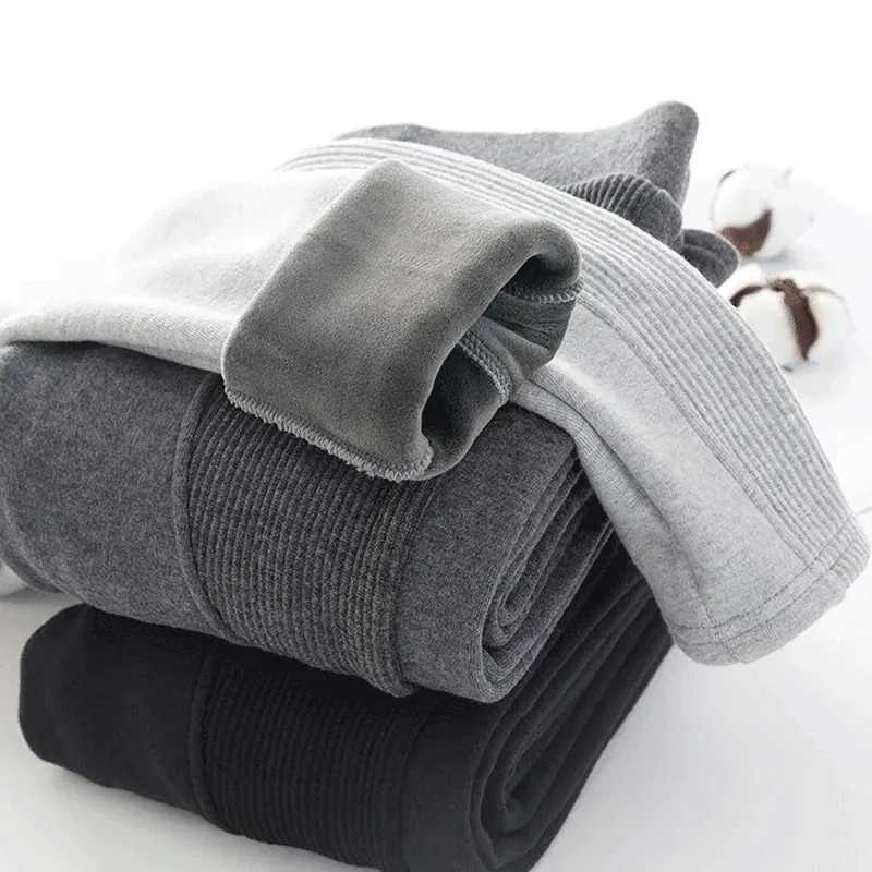 Women Casual thicken Velvet corset Leggings goth Big Hip fitness Sweatpants 2024 Winter streetwera Patchwork warm LeggingsX240914