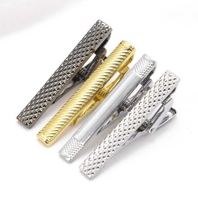New Tie Clips for Men Classic Stainless Steel Tie Clip Bar Brooch Clasp Chic Fashion Gold Color Slim Collar Useful Neck Tie PinX240914