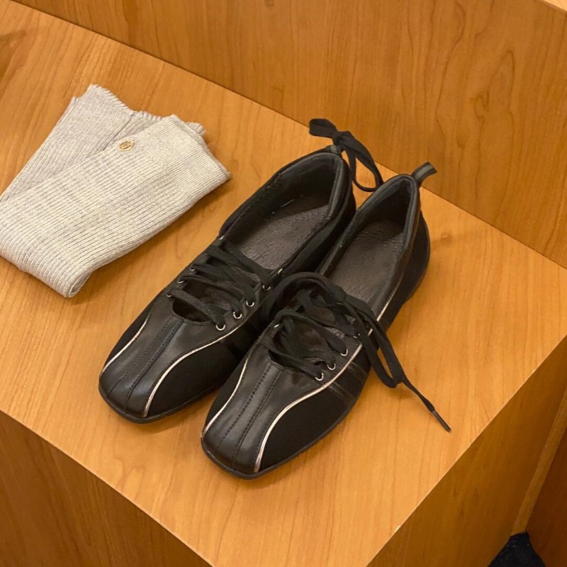 Genuine Leather Ballet Flats Women Sheepskin Leather Vintage Strap Mesh Casual Shoes Fashion Mary Jane Soft Soled White Shoes