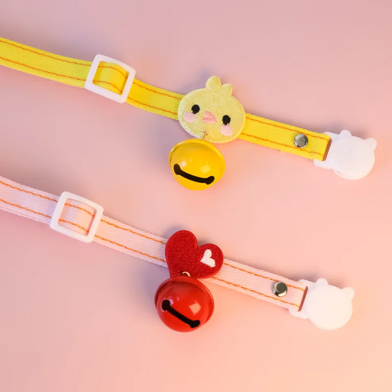 Cats Collar Breakaway for Cats Girl Boy Adjustable Length Cute Pet Collar with Cartoon Animals & Little Bell Kitten Accessoires