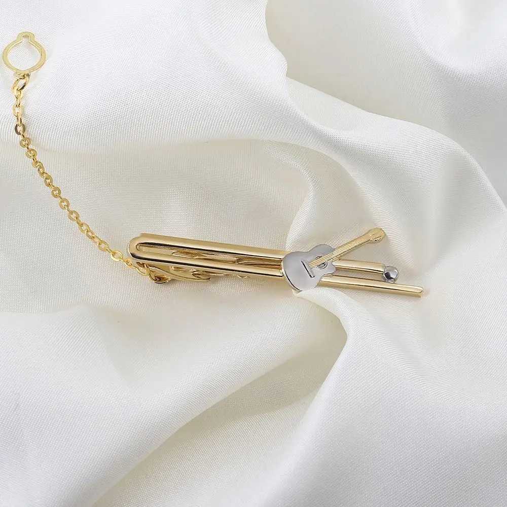 Necktie Bar Clasp Instrument Clasp Clip Guitar Copper Men Necktie Buckle Violin Fashion Jewelry Metal Tie Clips Men AccessoriesX240914