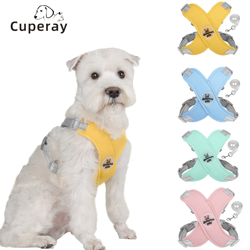 X-type Pet Harness and Leash,adjustable Reflective Breathable Dog Harness with Leash for Small,medium and Large Dog Training Run