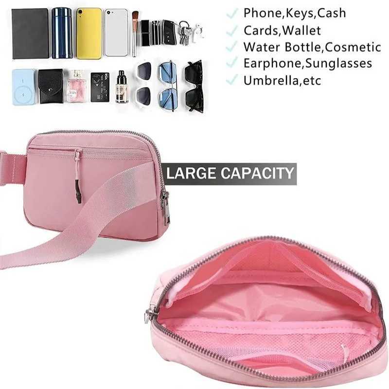 Mens sports waist bag womens outdoor running waterproof luggage mobile phone bag fashionable travel cross body bag fun bag Z250407