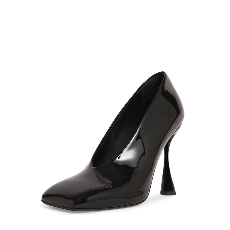 Show Style 10.5cm Irregular High Heels Spring/Summer Square Head Black White Fashion Sexy Professional Commuter Naked Shoes 43
