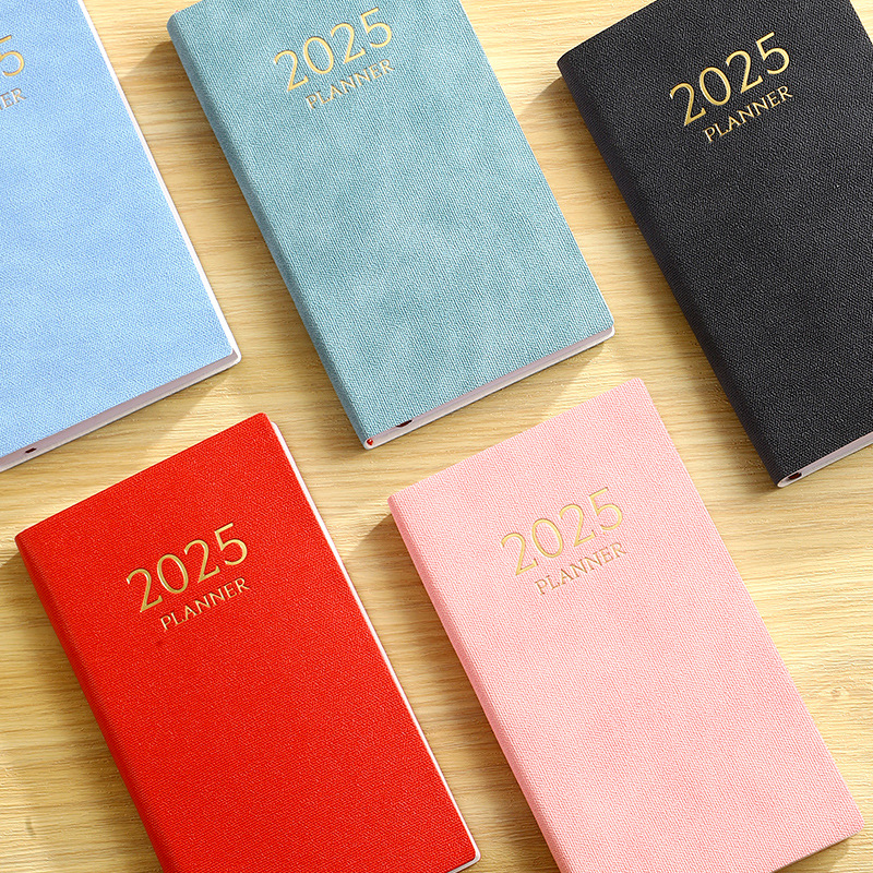 2025 Portable and beautiful plan book, multi-color fashion calendar book