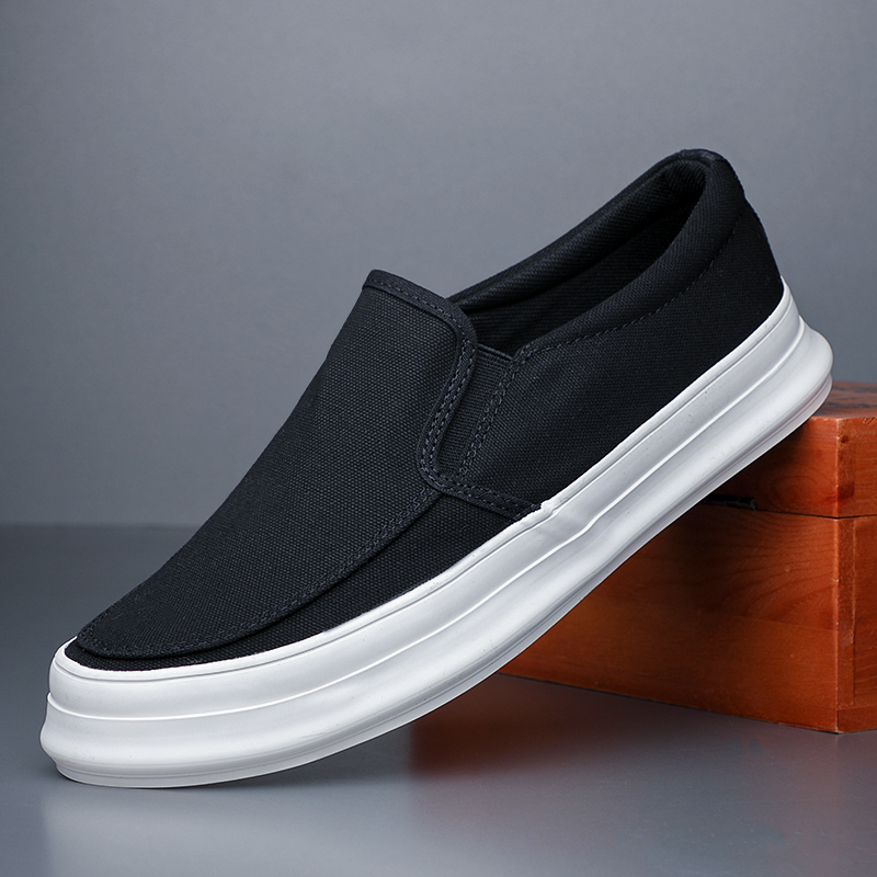 New Design Casual Shoes for Men Summer Slip on Loafers Mens Breathable Canvas Shoes Men Slip on Shoes New Driving Walking Shoes
