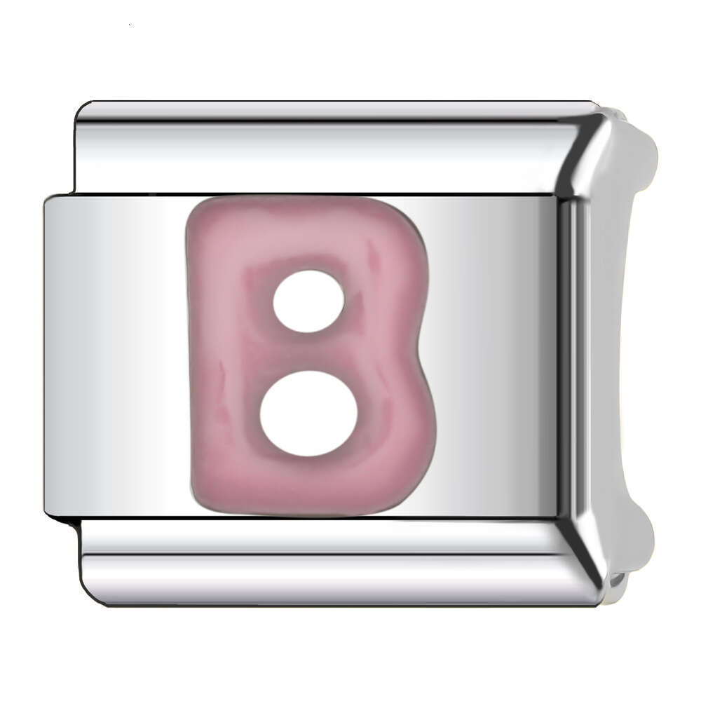 New Women's Gift Colorful 26 English Letters Bead Italian Charms Links Bangle Beads Fit 9mm Stainless Steel Bracelet Making DIY For Women Fashion