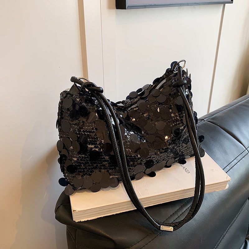 High end small for women 2024 new trendy fashion sequin western-style crossbody bag with niche design, single shoulder armpit