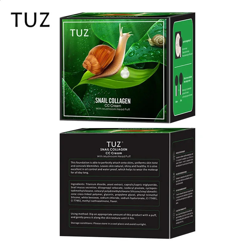 Snail Collagen BB Cream Mushroom Head Air Cushion Foundation CC CreamLiquid Concealer Brightening Oil-control Makeup Cosmetics 240914