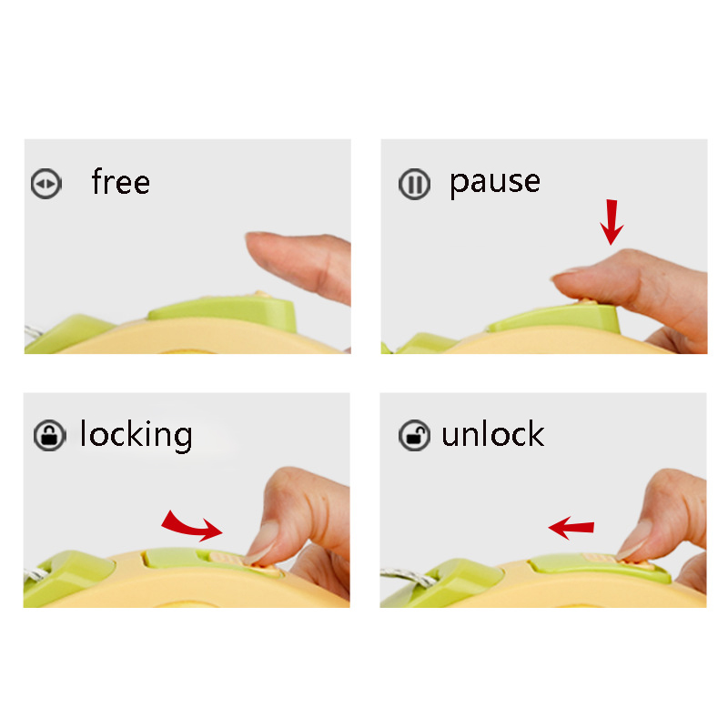 Retractable Dog Leash,Dog Walking Leash for Medium Large Dogs Up To 50kg,One Button Break & Lock,Heavy Duty Reflective No Tangle