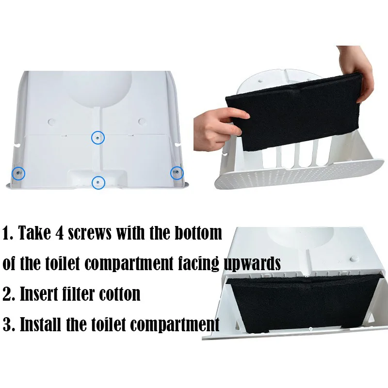 CATLINK Automatic Cat Toilet Activated Carbon Filters Cotton Specialized Pro Litter Box Deodorization Cats Accessories Supplies