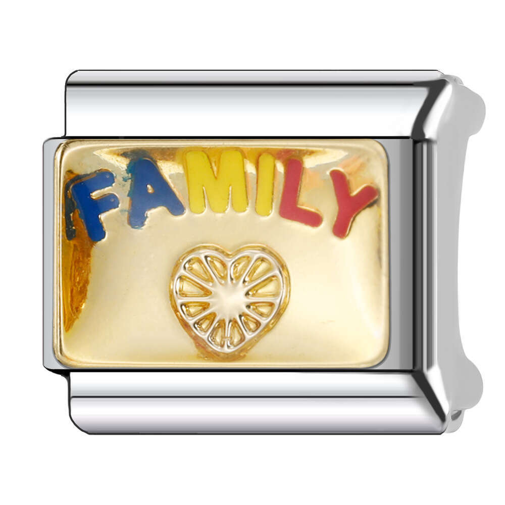 New Women's Gift friend Bead Italian Charms Links Bangle Beads Fit 9mm Stainless Steel Bracelet Making DIY For Women Fashion Jewelry