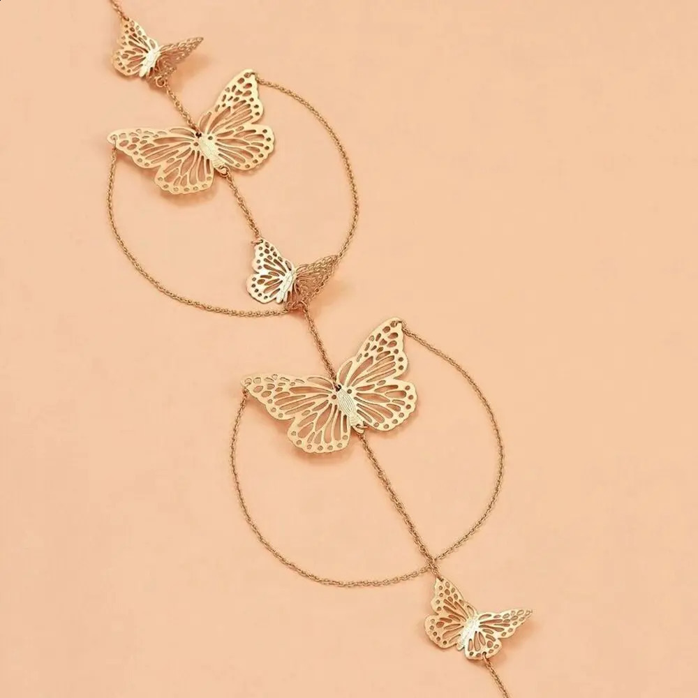 Jewelry Accessories Butterfly Arm Chain Fashion Adjustable Bracelet Metal Retro Tassel Arm Chain Women 240914