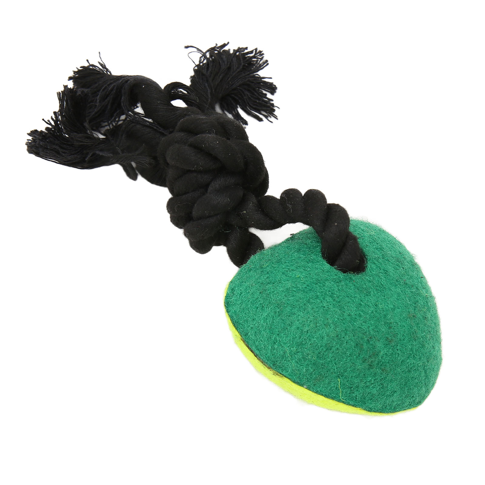 Dog Rope Chew Toys Heart Shaped Felt Interactive Fun Teeth Cleaning Squeaky Pet Teething Chew Toy