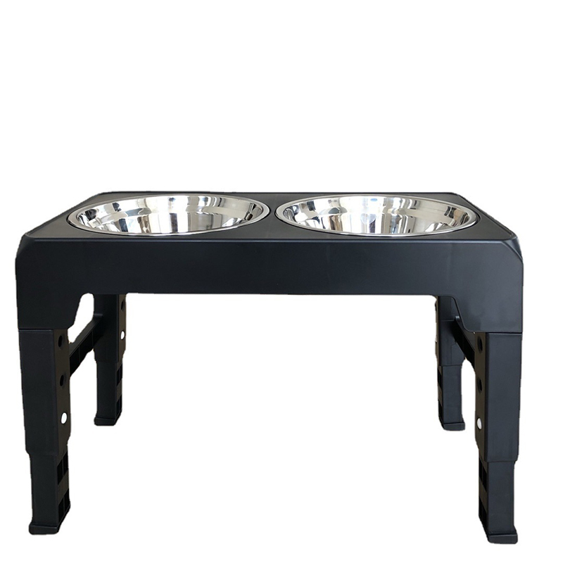 Elevated Dog Bowls Stainless Steel Double Bowls Large Capacity Adjustable Raised Pet Bowl With 4 Height Modes
