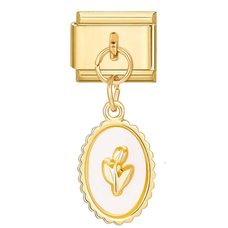 New Women's Gift Gold cloud heart star Pendant Italian Charms Links Bangle Beads Fit 9mm Stainless Steel Bracelet Making DIY For Women Fashion Je