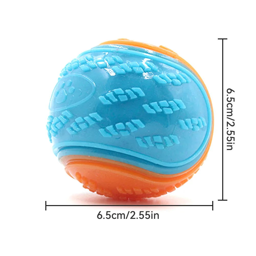 Dog Squeaky Toys Balls Strong Rubber Durable Bouncy Chew Ball Bite Resistant Puppy Training Sound Toy Teeth Clean Pet Supplies