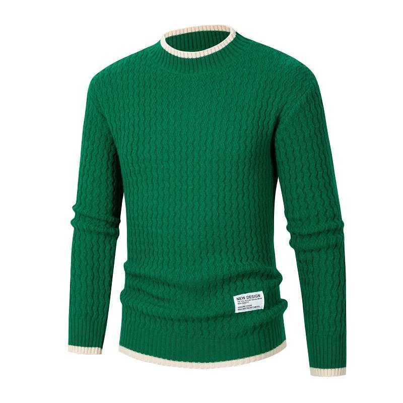 Autumn Winter Mens Sweater Round Neck Brand Mens Knitting Pullovers Knitted Warm Male Jumper Slim Fit Casual Sweaters 3XL M240914