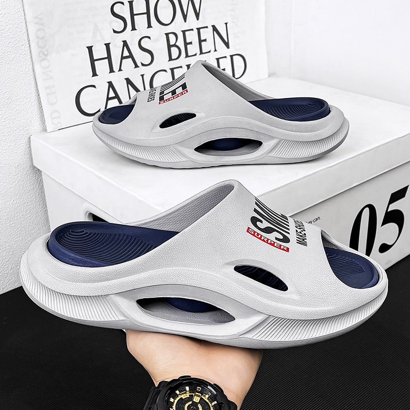 2024 Men's Slippers Indoor Outdoor Sandals Beach Comfortable Soft Slides Casual Shoes New Men Flip-flops Bathroom Home Slippers