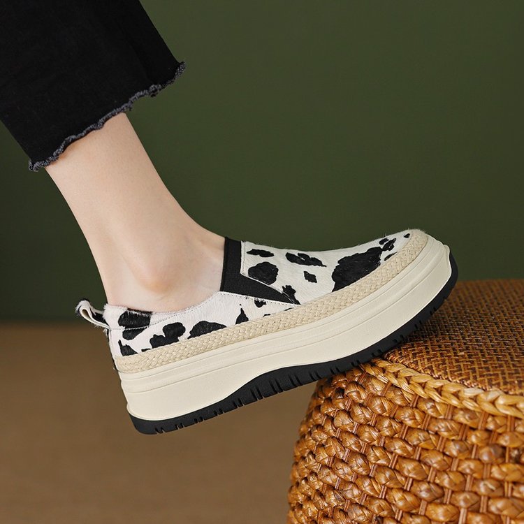 Round Toe Super Flat Bottomed High Platform Autumn Fashion Women's Lightweight Shoes Casual 2023