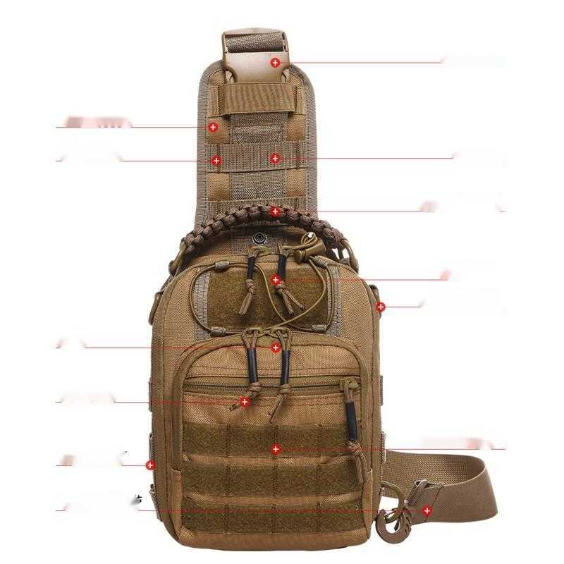Outdoor sports multifunctional tactical chest Bag Messenger Bag men's women's single shoulder bag military fan tactical waterproof chest bag