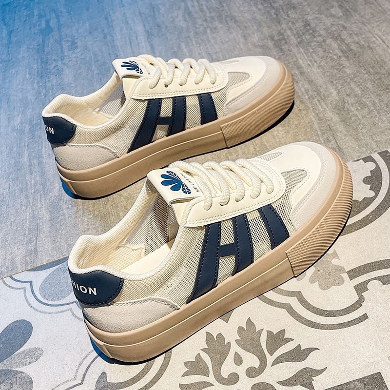 Forrest Gump Women's 2024 Summer New Korean Edition Board Casual Sports Breathable Mesh Shoes, Xiao Bai De Training Shoes