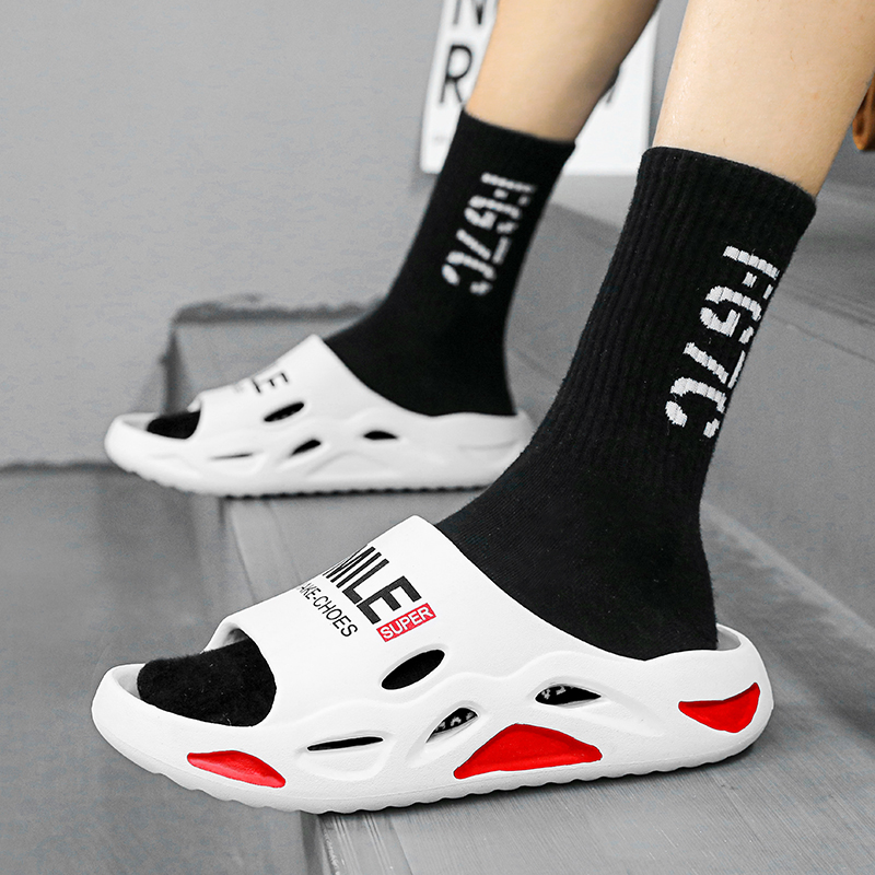 Fashion Men Women Slippers Sides Indoor Outdoor Sandals Beach Casual Shoes Soft Sole Slides Men Flip-flops Bathroom Men Slippers