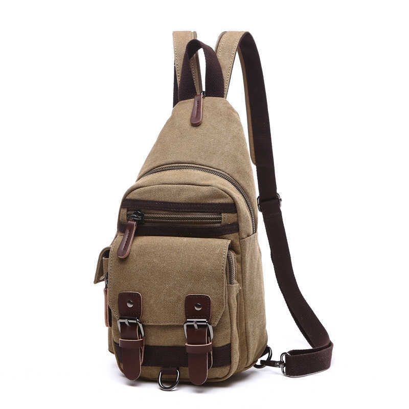 Autumn winter Korean backpack trend Leisure Canvas Messenger Bag outdoor travel men's women's chest bag 240915