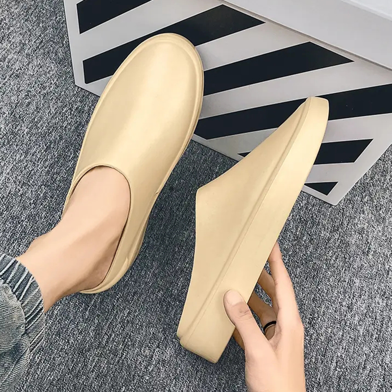 Men Slippers American Street Trend Comfort Men Sandals Couple Outdoor Breathable Thick Platform EVA Mules Slip On Flat Shoes