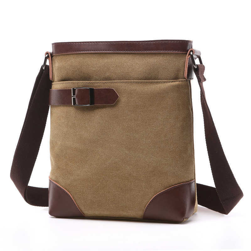 fashionable single shoulder crossbody bag versatile casual street style square solid color canvas single bag 240915